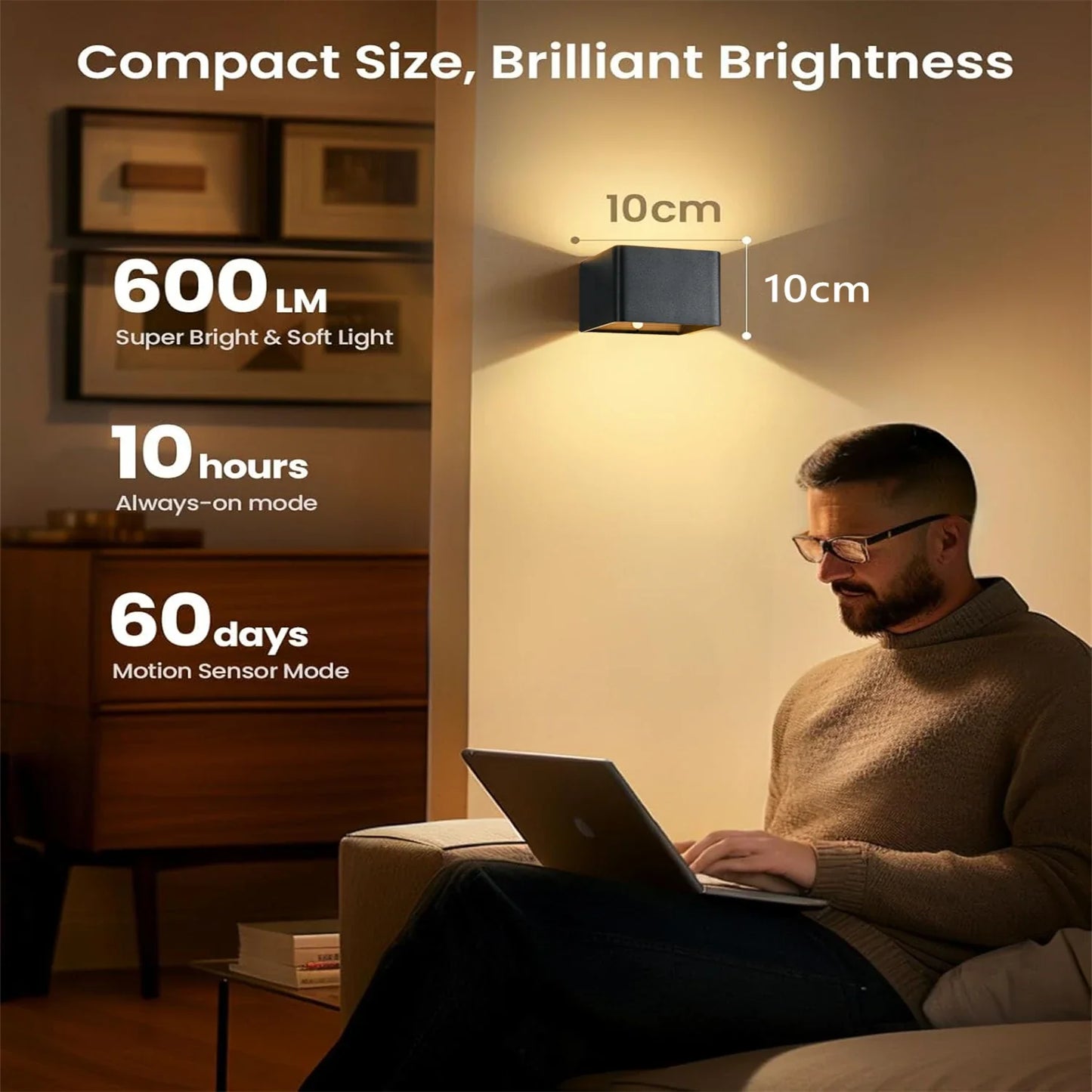 SENSEARC Wireless LED Wall Light