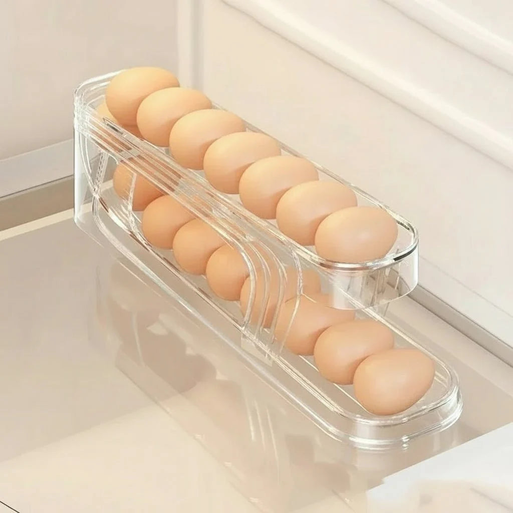 FLOWSTACK Automatic Rolling 2-layer Egg Organizer