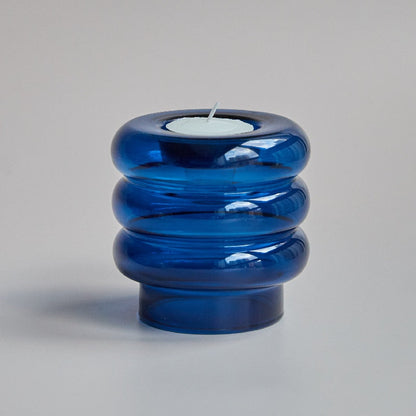 Glass Candle Holder, Spiral Taper Candle Holder