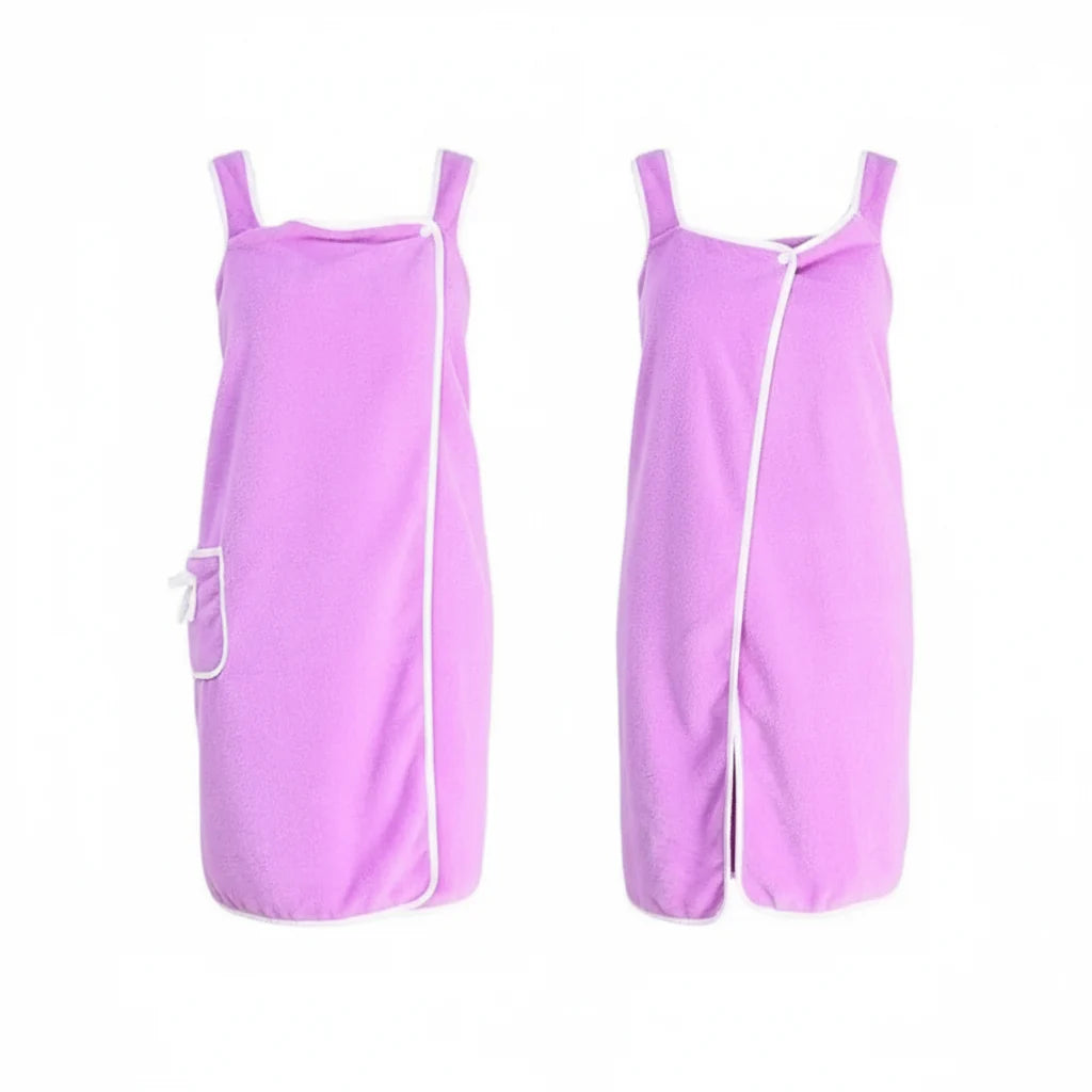 Soft Coral Fleece Women's Bathrobe Soft Breathable