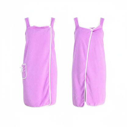 Soft Coral Fleece Women's Bathrobe Soft Breathable