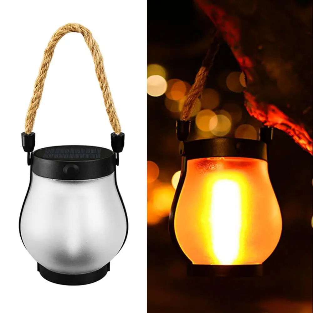 Solar Flickering Flame Lantern for Garden & Patio