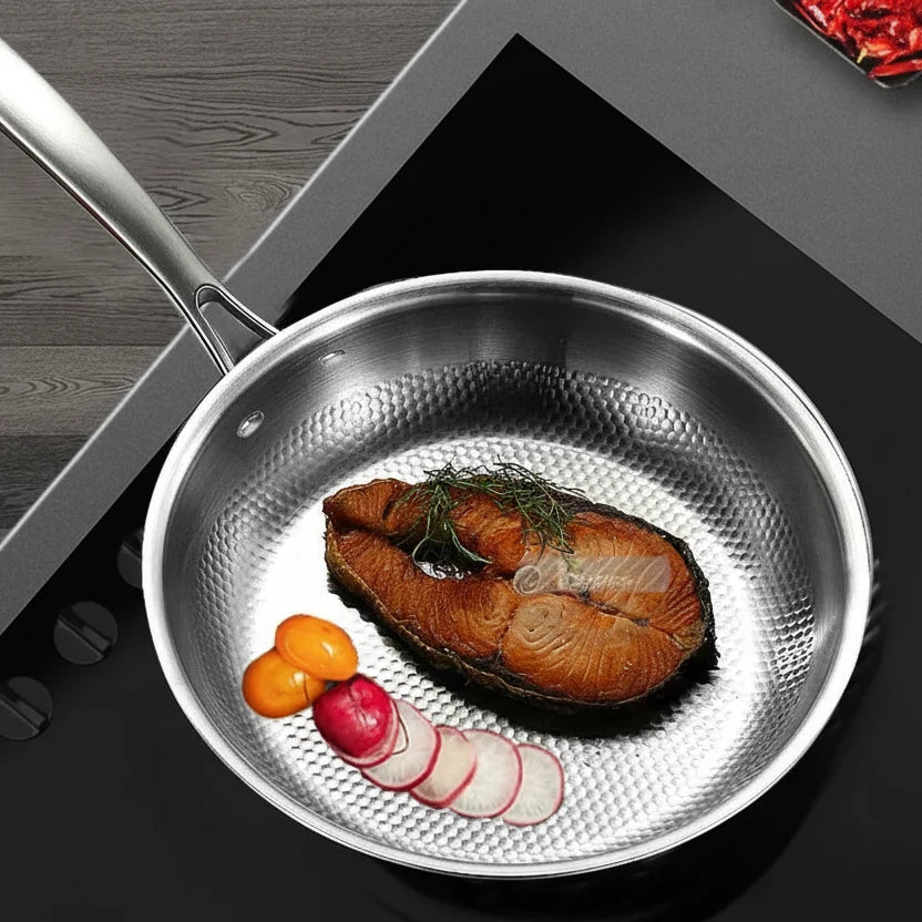 PANORIQ Stainless Steel 304 Wok Pan