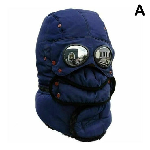 Winter Face Mask Hat, Thermal Windproof Balaclava Hat with Goggles