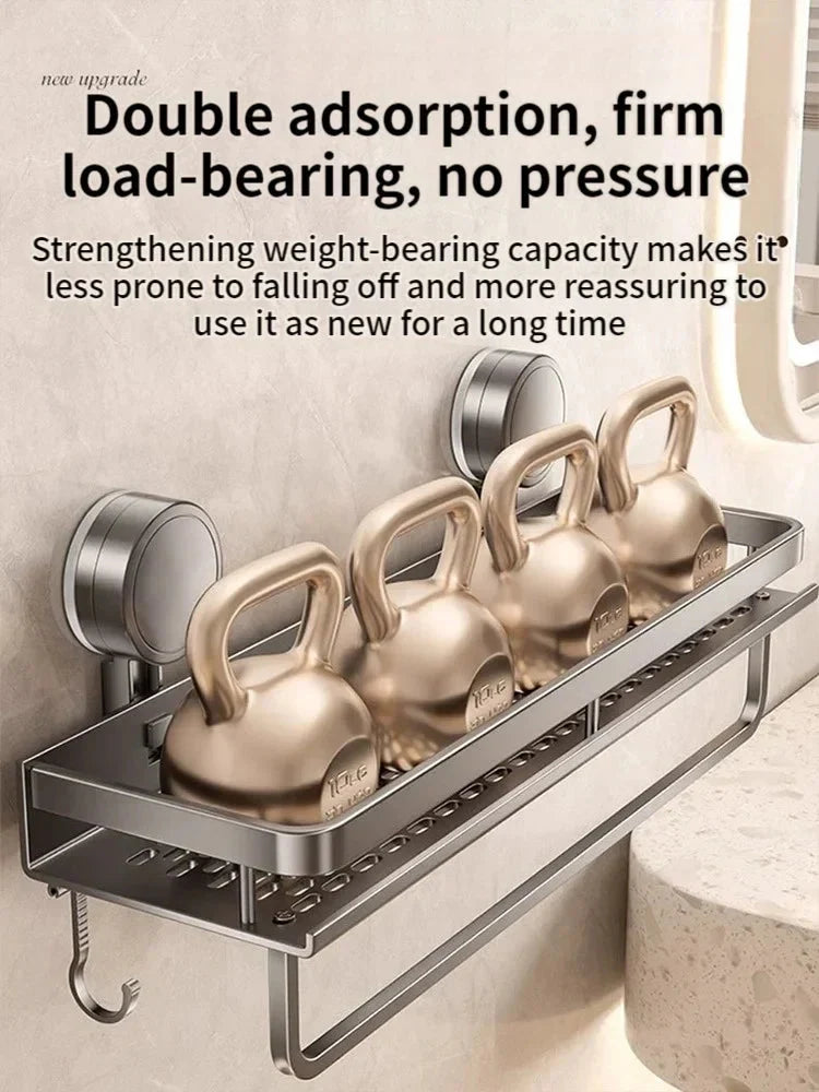 Suction Cup Bathroom Shelf, No Drilling
