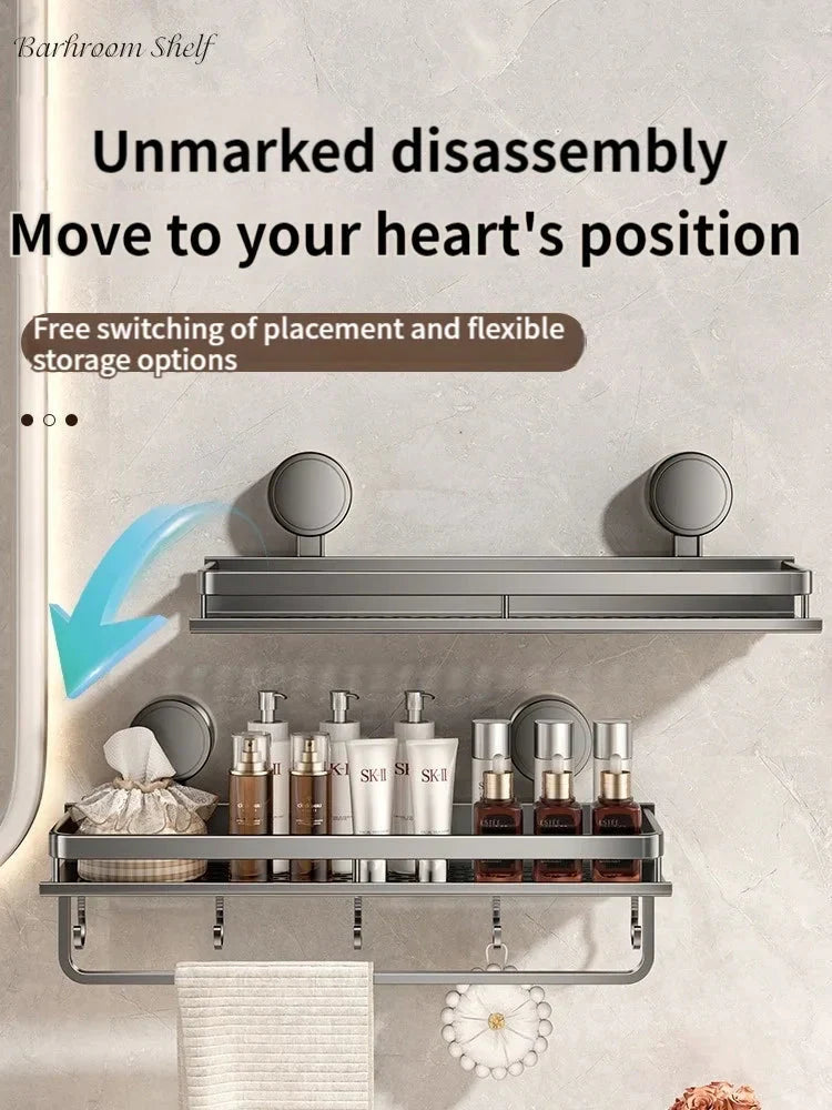 Suction Cup Bathroom Shelf, No Drilling