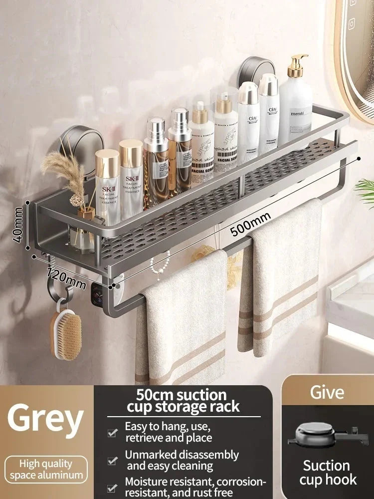 Suction Cup Bathroom Shelf, No Drilling
