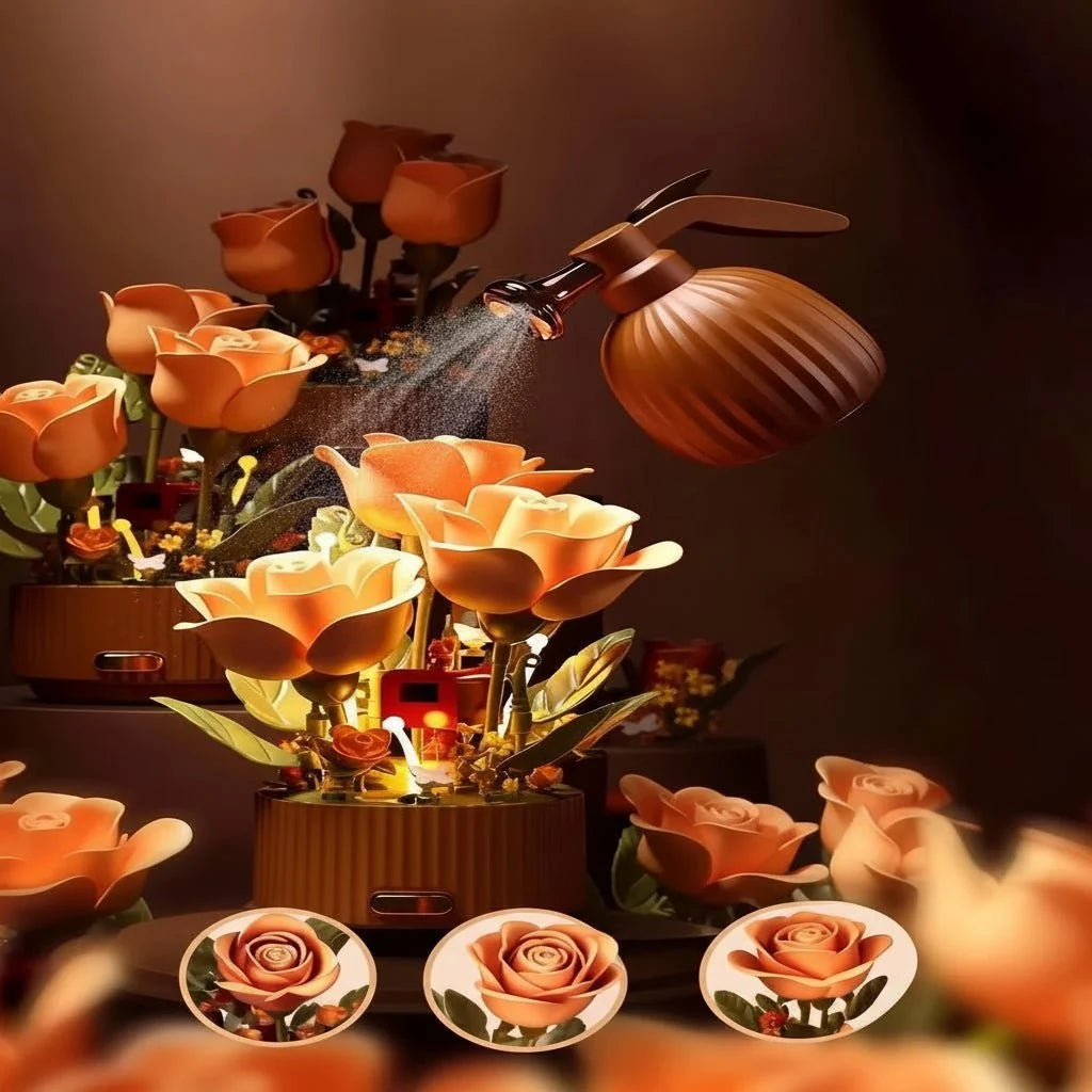 BLOOMA Rose Bouquet Building Block Set