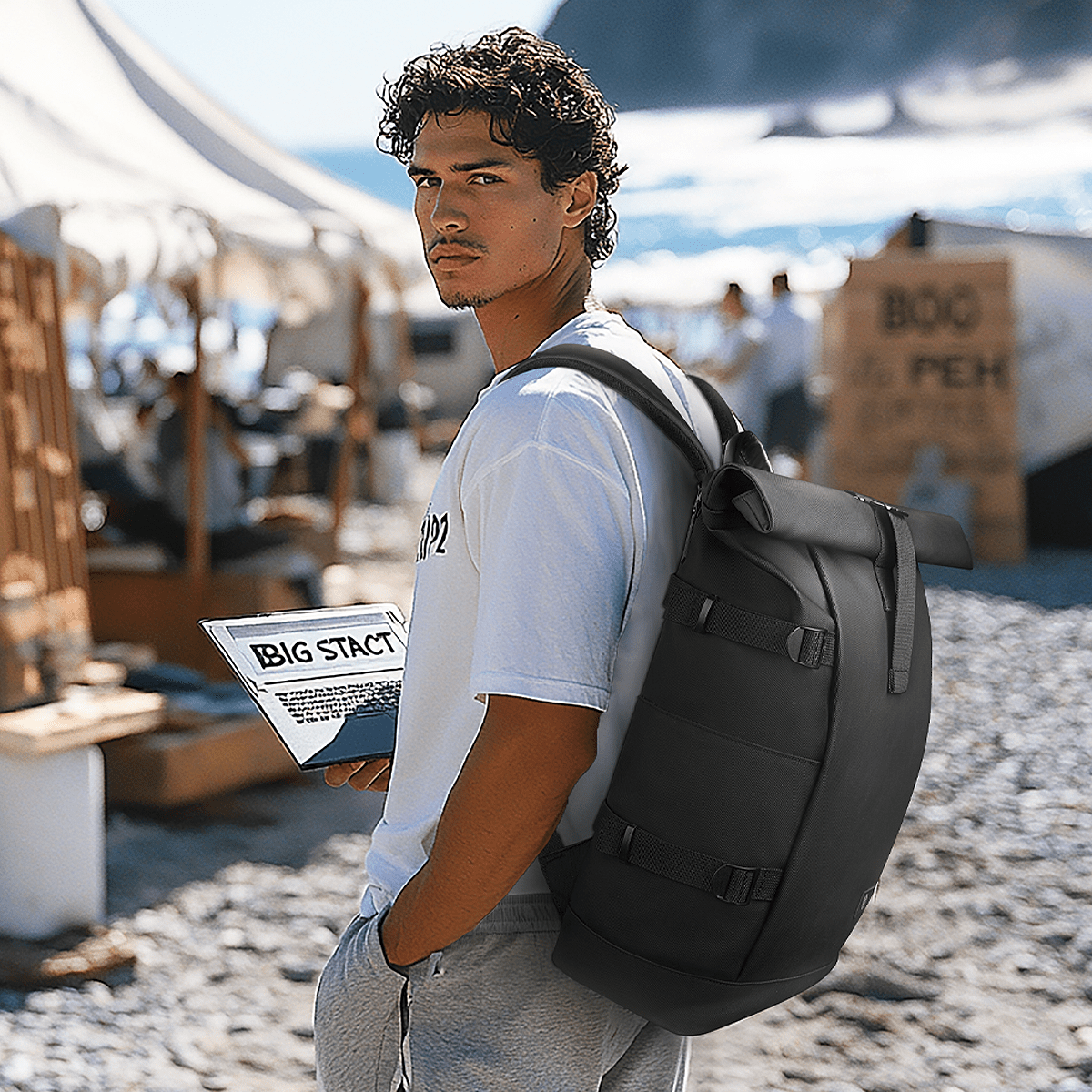 ROLLTRAIL Backpack Expandable Outdoor Backpack lifestyle image 3