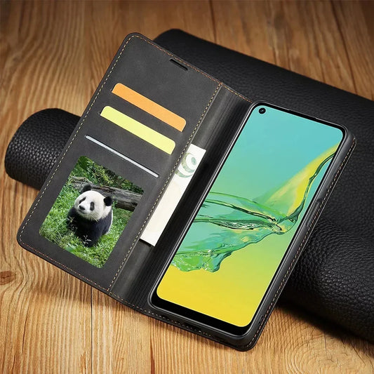 Magnetic Leather Flip Case for Samsung with Card Holder