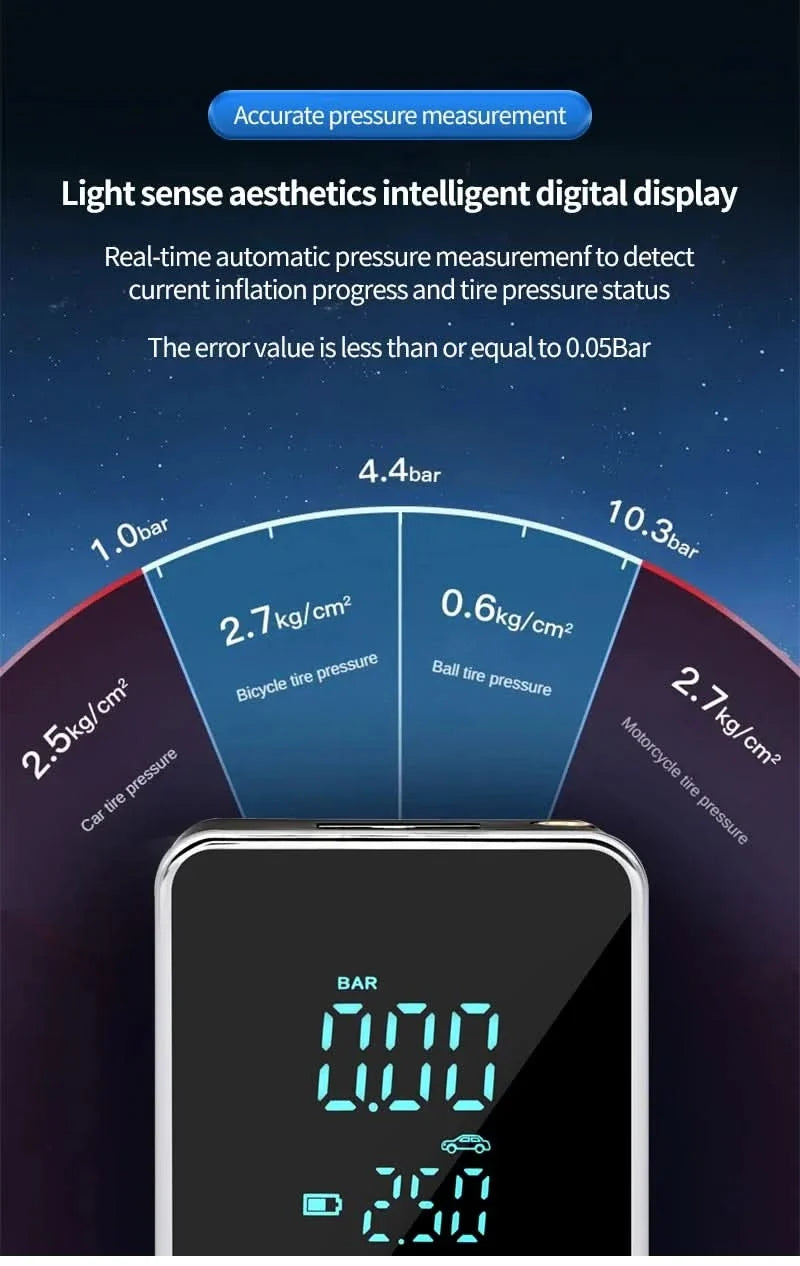 Wireless Air Pump with Touchscreen