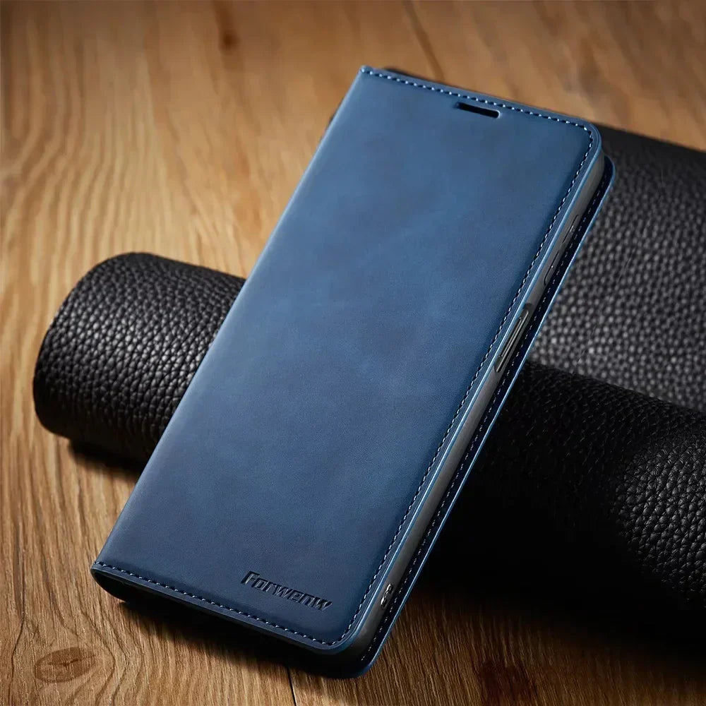 Magnetic Leather Flip Case for Samsung with Card Holder