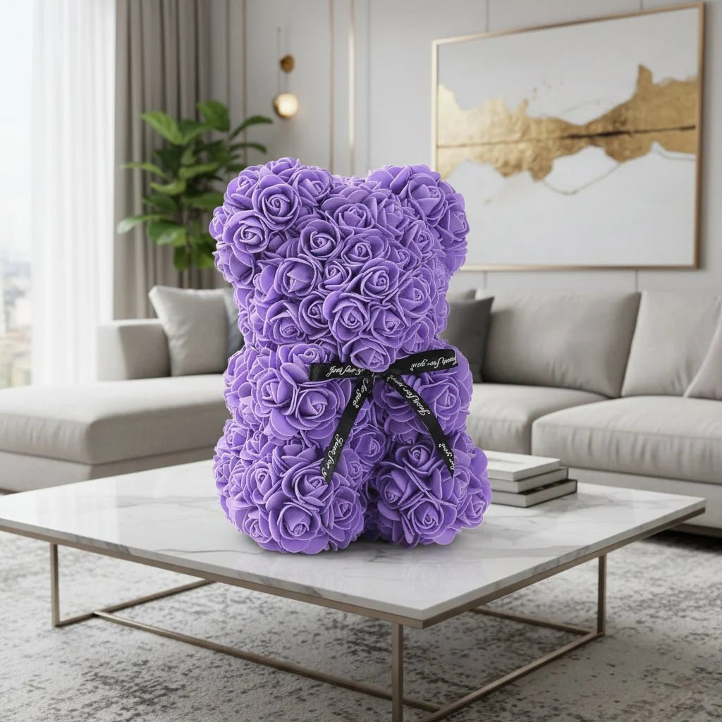 ROSEBLOOM BEAR Handmade Rose Teddy
