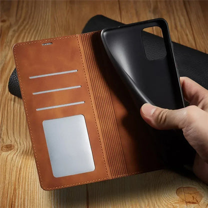 Magnetic Leather Flip Case for Samsung with Card Holder