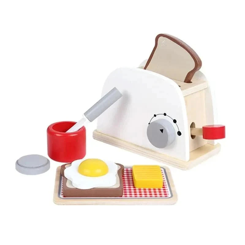 MiniChef Woodset Realistic Wooden Kitchen Set lifestyle image 2