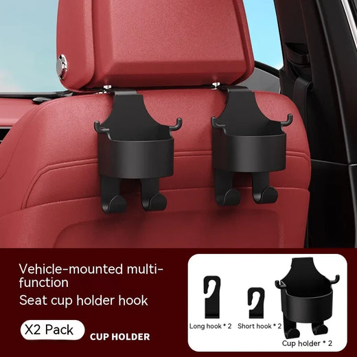 Car Back Seat Cup Holder, Headrest Cup & Device Holder