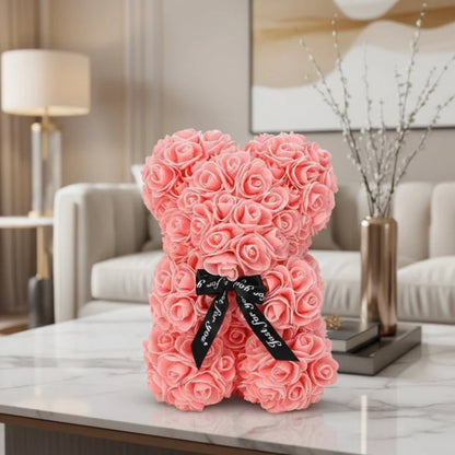ROSEBLOOM BEAR Handmade Rose Teddy