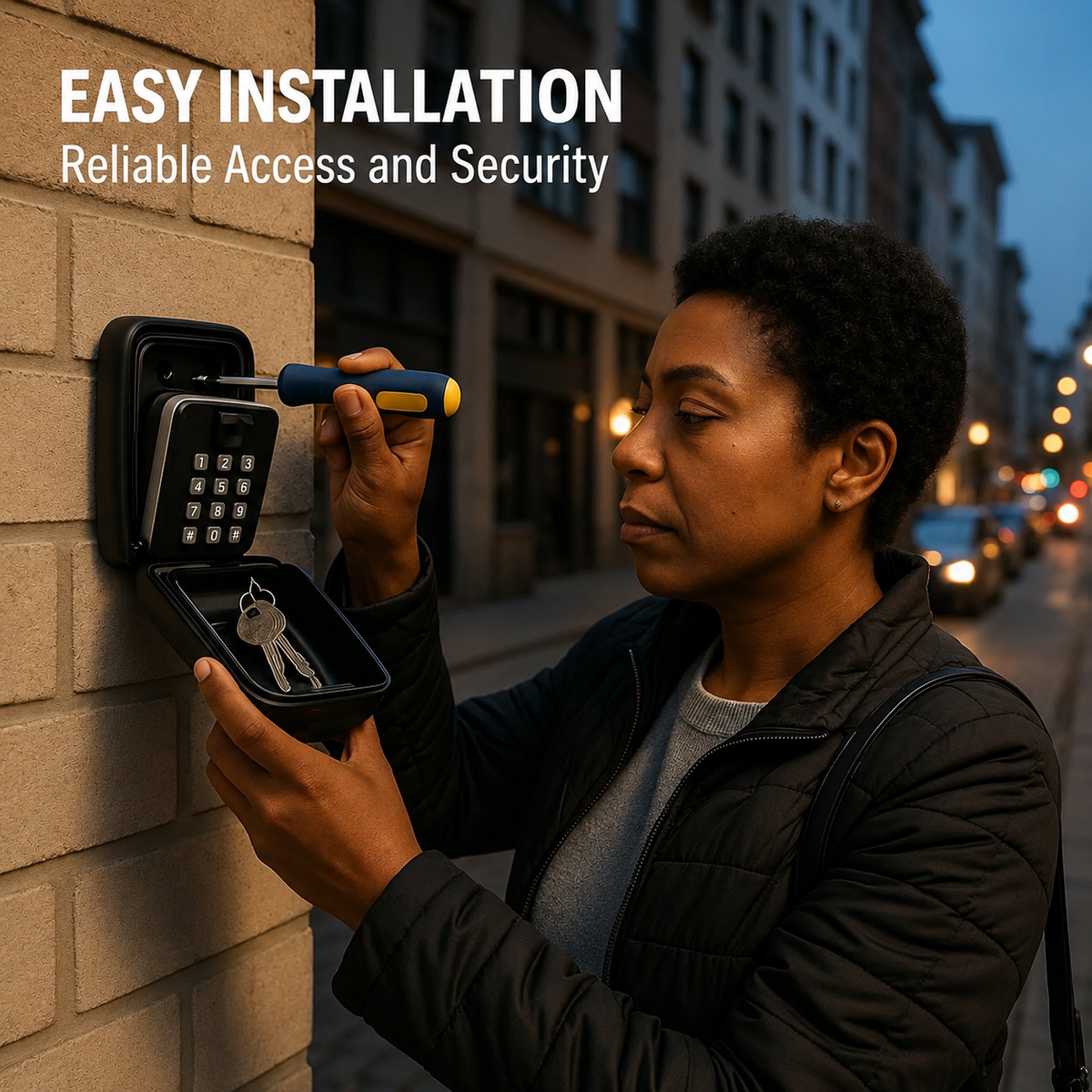 Weatherproof Metal Key Safe with Combination Code