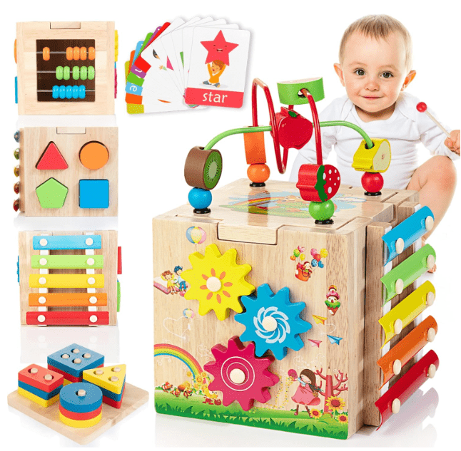 EduCube 8-in-1 Interactive Montessori Cube lifestyle image 2