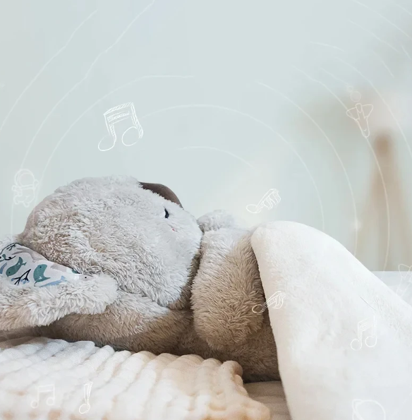 Breathing Koala Stuffed Animal, Soft Calming Plush with Breathing Motion, Vibration & Heartbeat Sounds