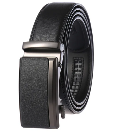 Men's Leather Belt with Automatic Buckle