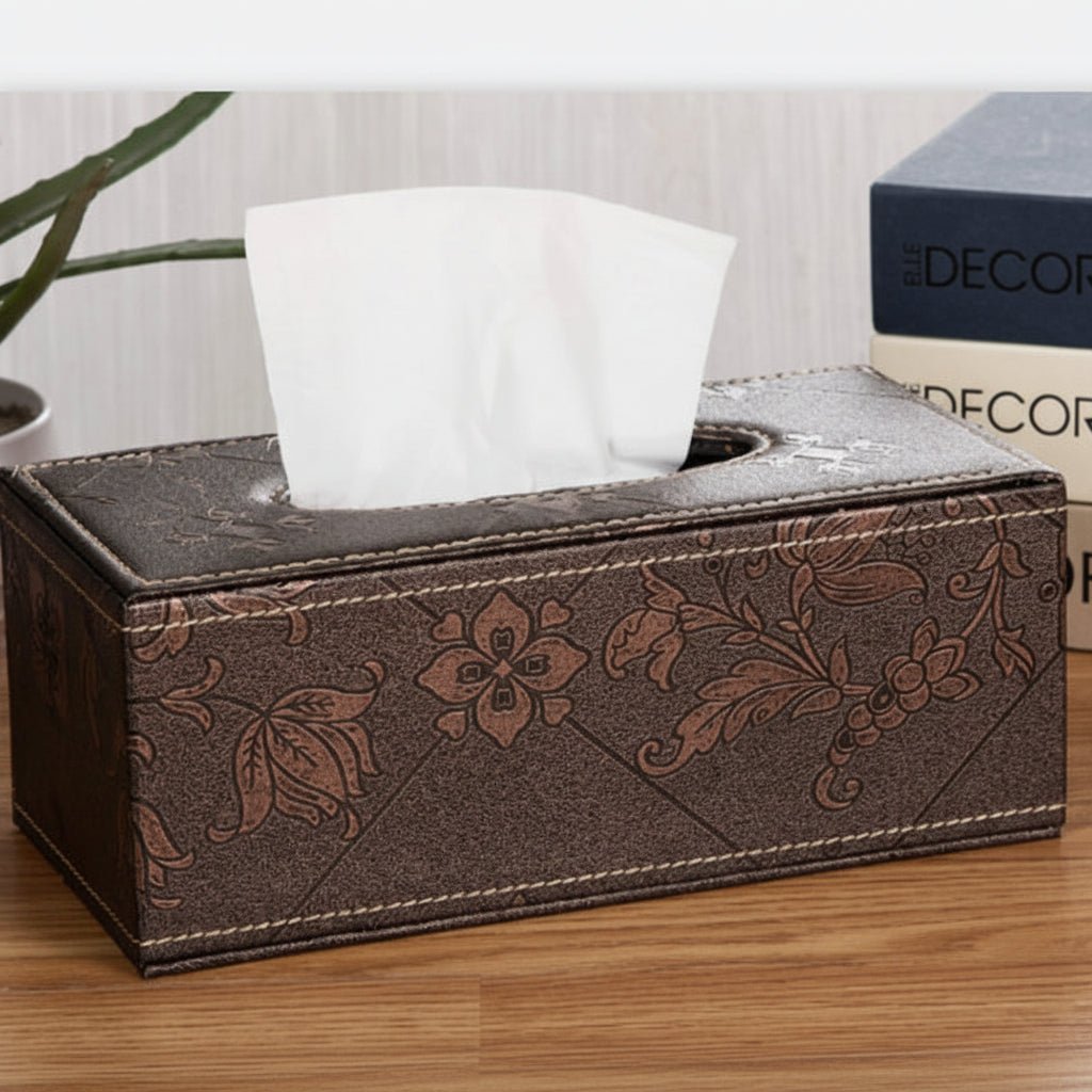 MAISON VEREL LEATHER BOX Tissue Holder