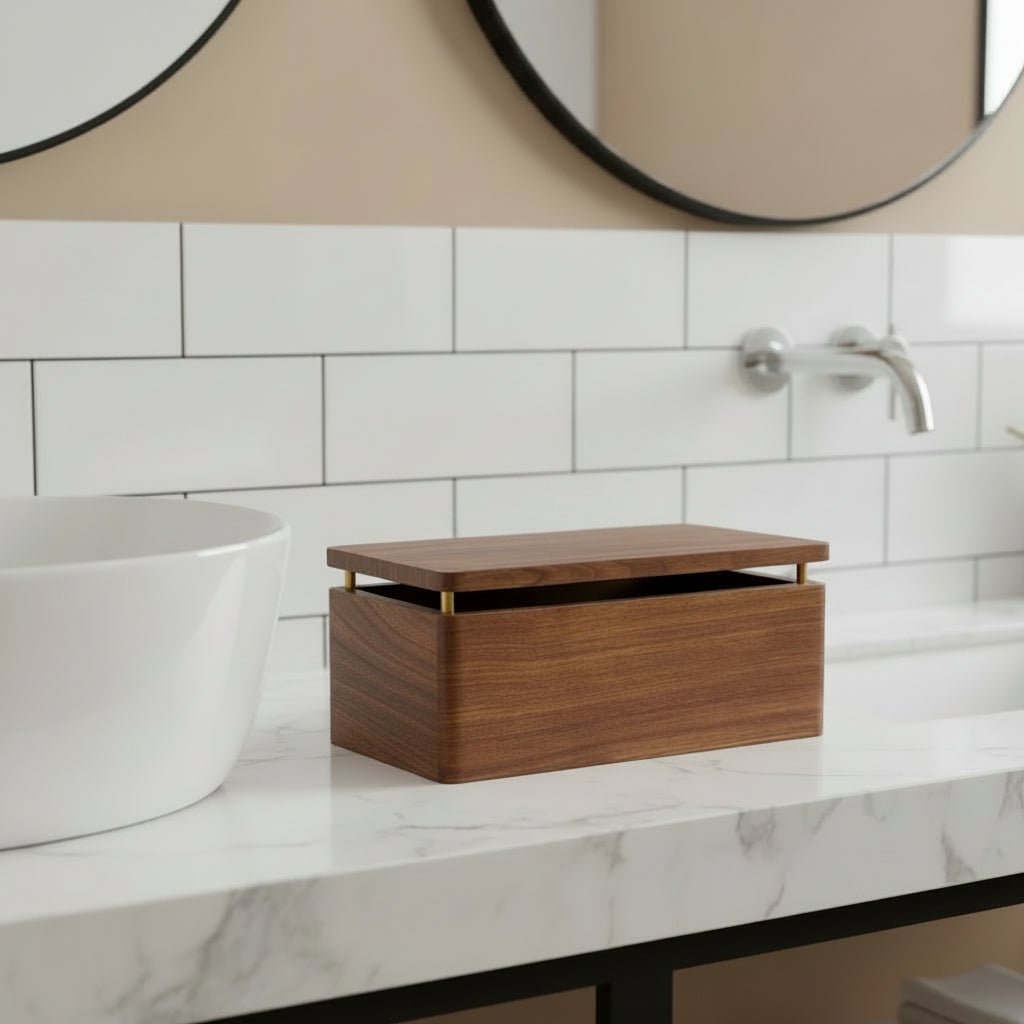 OAKESSENCE Minimalist Wooden Toilet Paper Holder