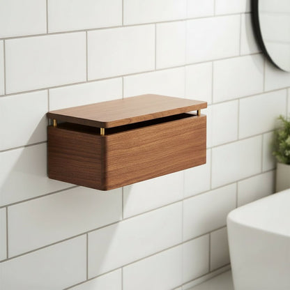 OAKESSENCE Minimalist Wooden Toilet Paper Holder