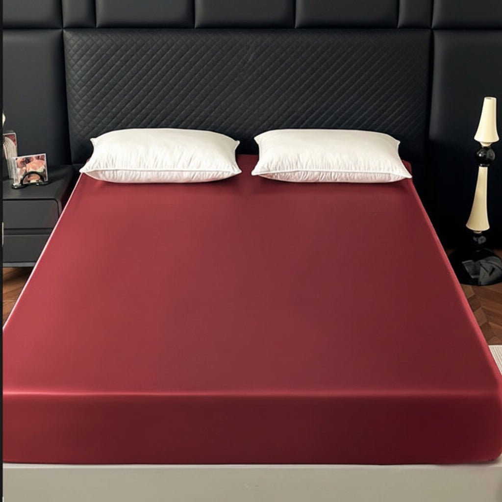 SATINRUHE Cooling Ice-Silk Satin Fitted Sheet
