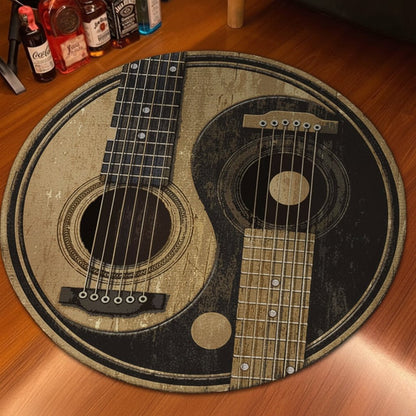 SOFTCHORD Cozy Round Flannel Guitar Rug