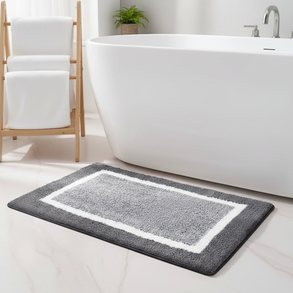 BATHBLISS Soft Non-Slip Microfiber Bath Mat