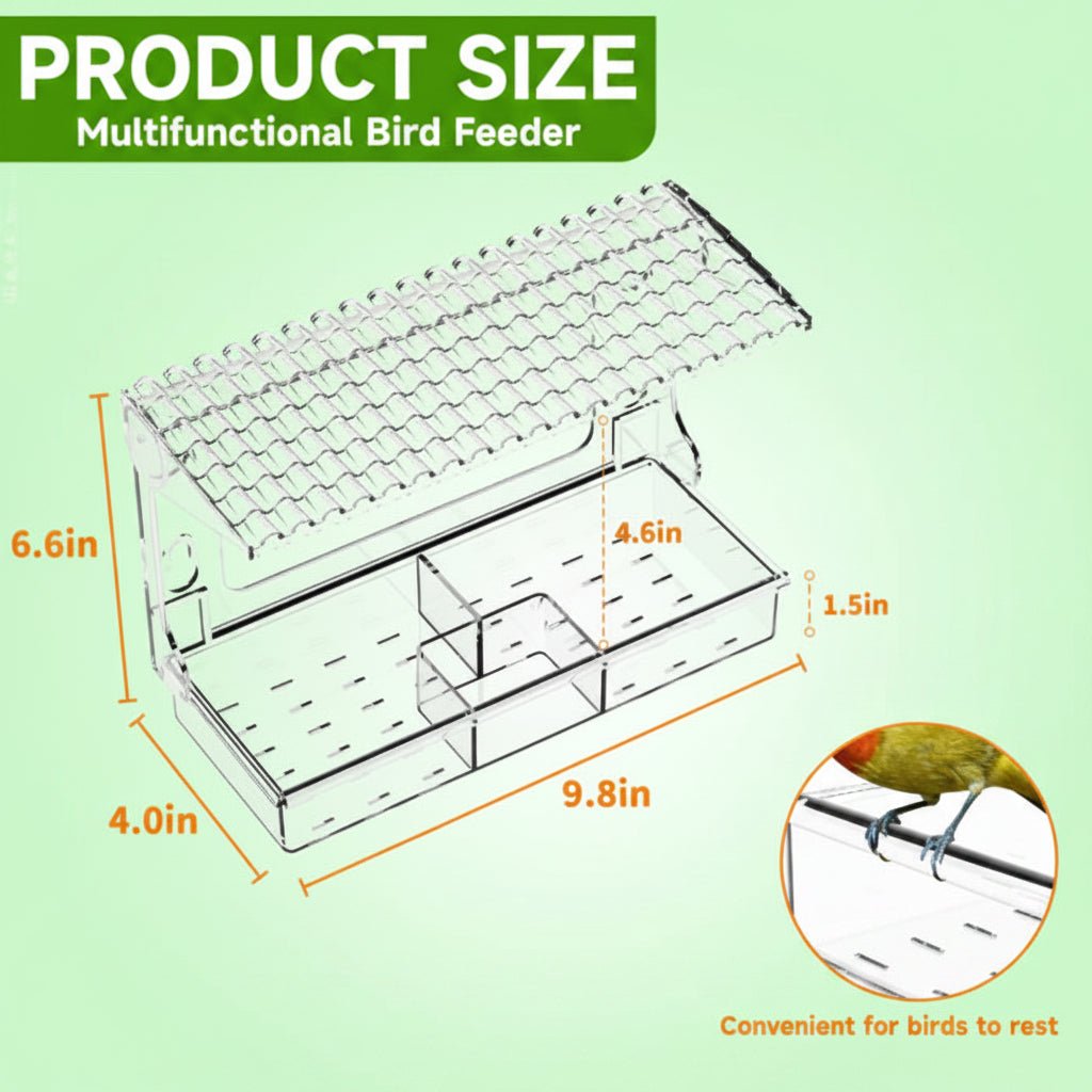SKYVIEWFEED Transparent Window Feeder Station