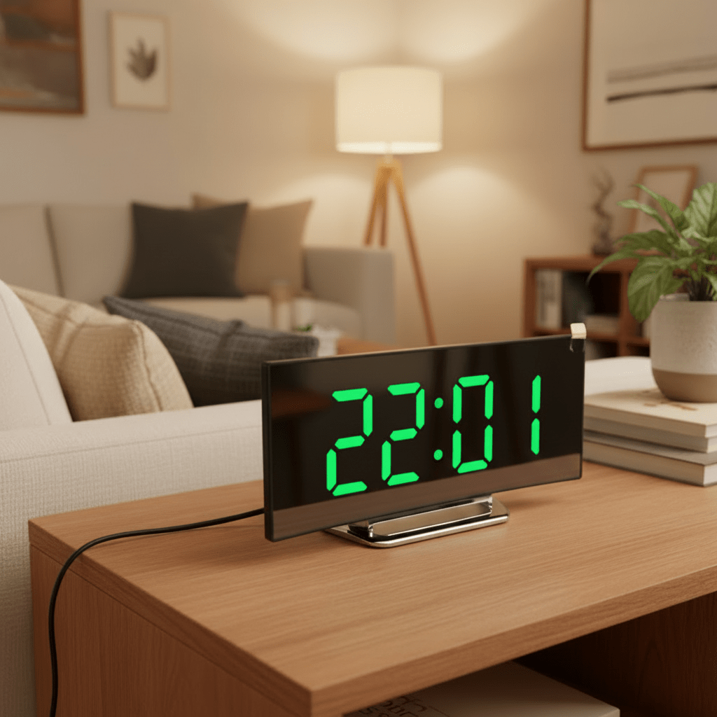 SILENTLITE Slim Digital Alarm Clock