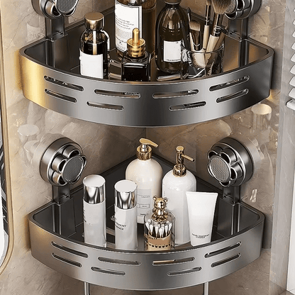 SHELVARA Gray Corner Shelf
