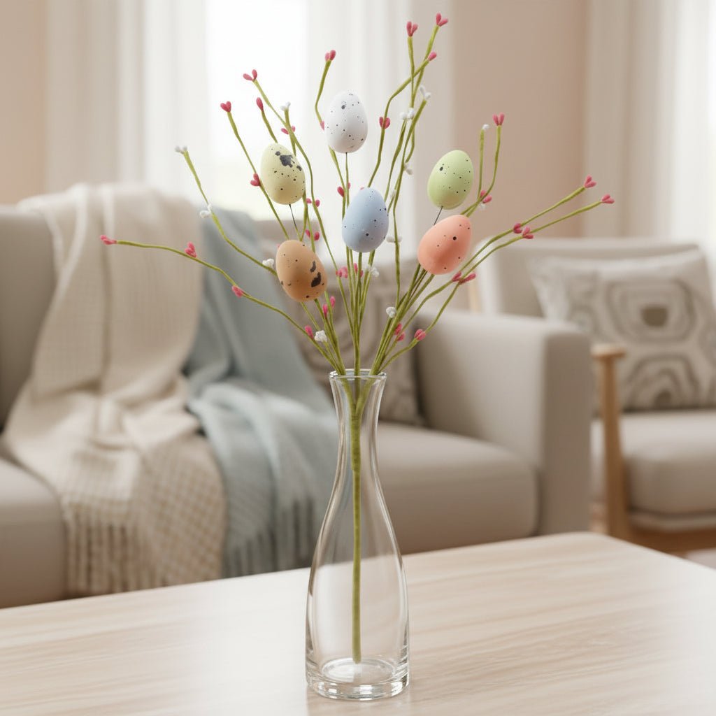 SPRINGNEST Colorful Easter Egg Bunch Stems