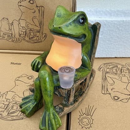 LEUCHTFROSCH Solar Garden Figure
