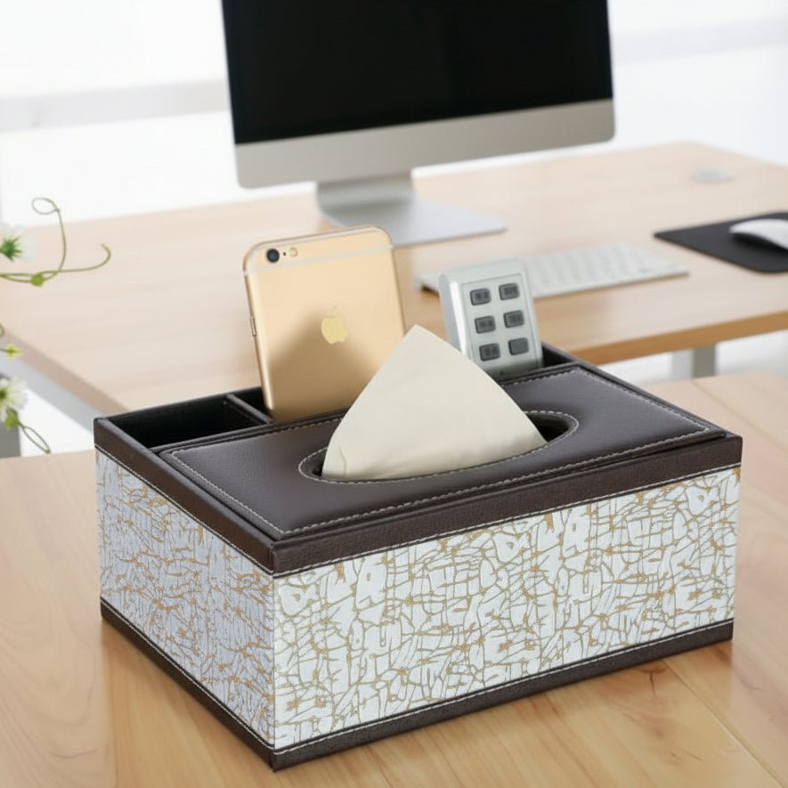 LUSCENTA Leather-Look Tissue Holder