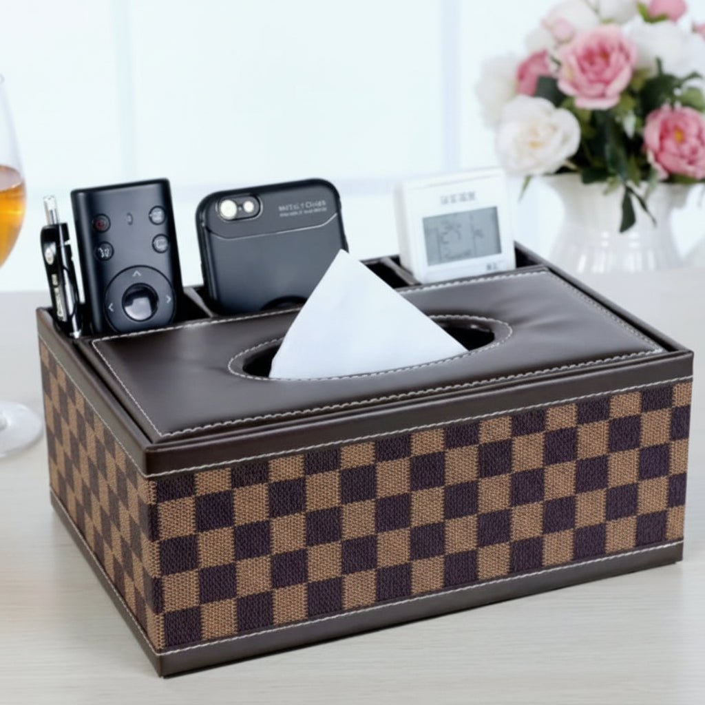 LUSCENTA Leather-Look Tissue Holder