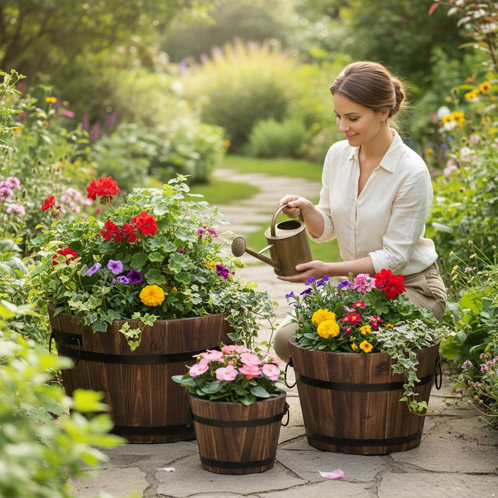PLANTVAULT Robust Wooden Plant Containers