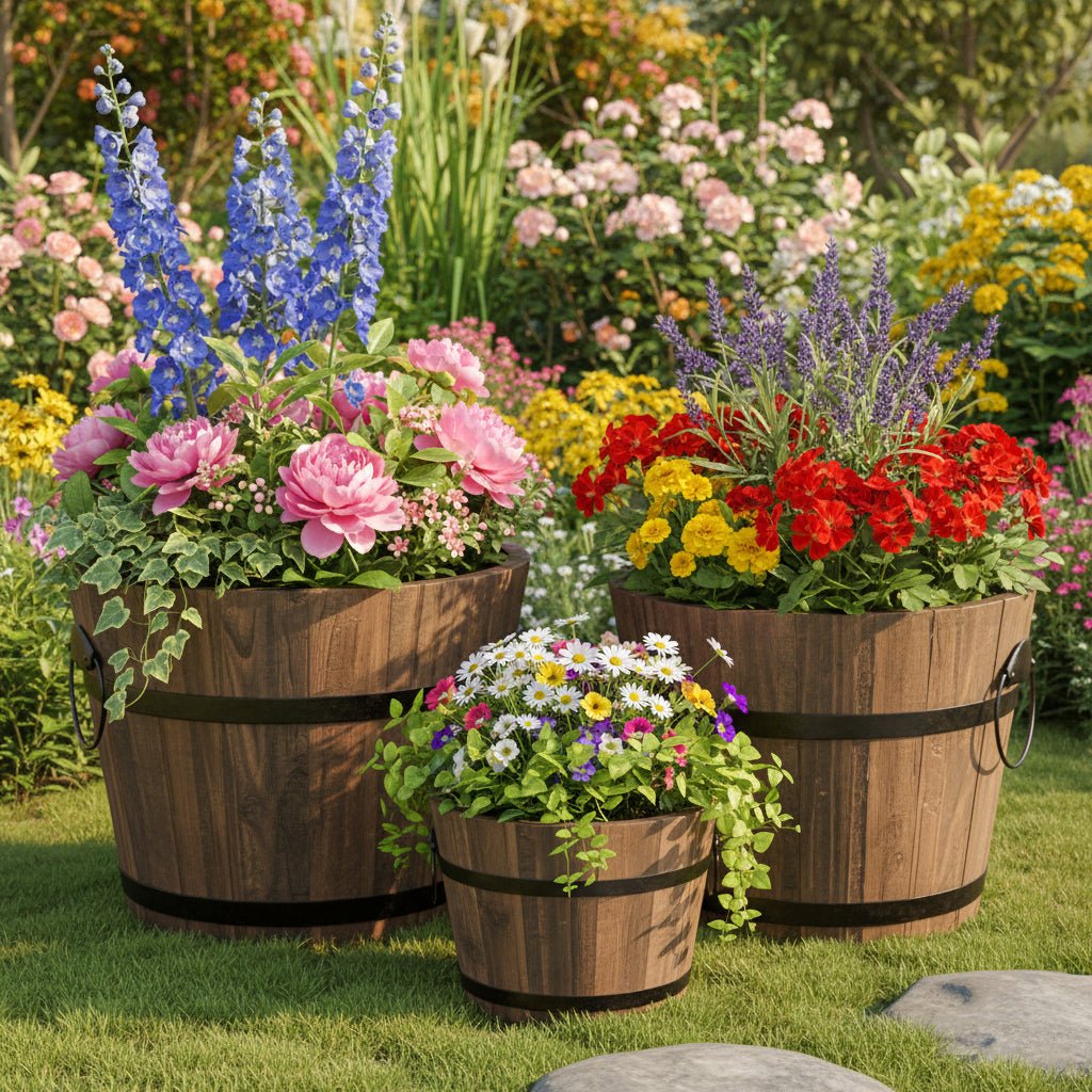 PLANTVAULT Robust Wooden Plant Containers