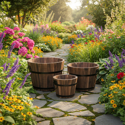 PLANTVAULT Robust Wooden Plant Containers