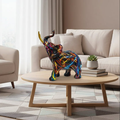 INKTRUNK Lively Graffiti Elephant Figure