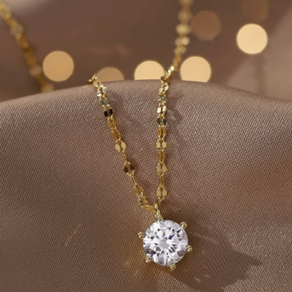 LUMORA Cubic Zirconia Pendant Necklace