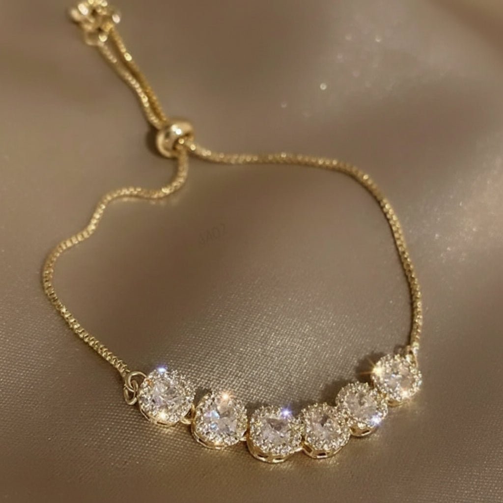 GLITZARIA Adjustable Rhinestone Bracelet