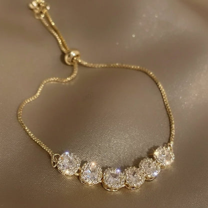 GLITZARIA Adjustable Rhinestone Bracelet