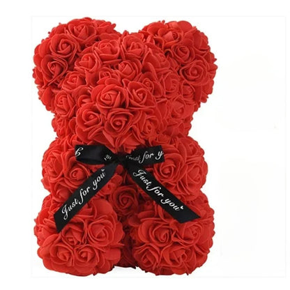 ROSEBLOOM BEAR Handmade Rose Teddy