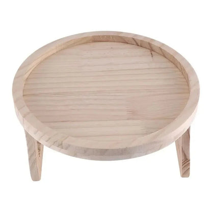 CLIPTABLE Round Wooden Sofa Tray