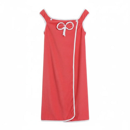 Soft Coral Fleece Women's Bathrobe Soft Breathable