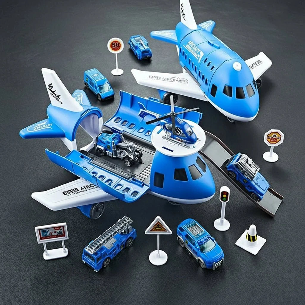 AEROTOWN Inertial Airplane & Vehicle Playset