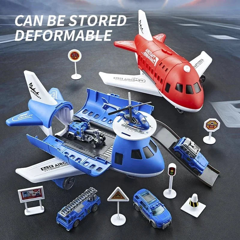AEROTOWN Inertial Airplane & Vehicle Playset